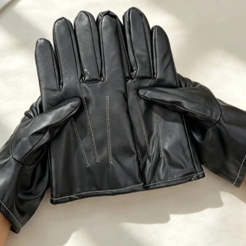 1/2Pairs Winter Faux Leather G - Leather Driving Glove ulasan dan harga