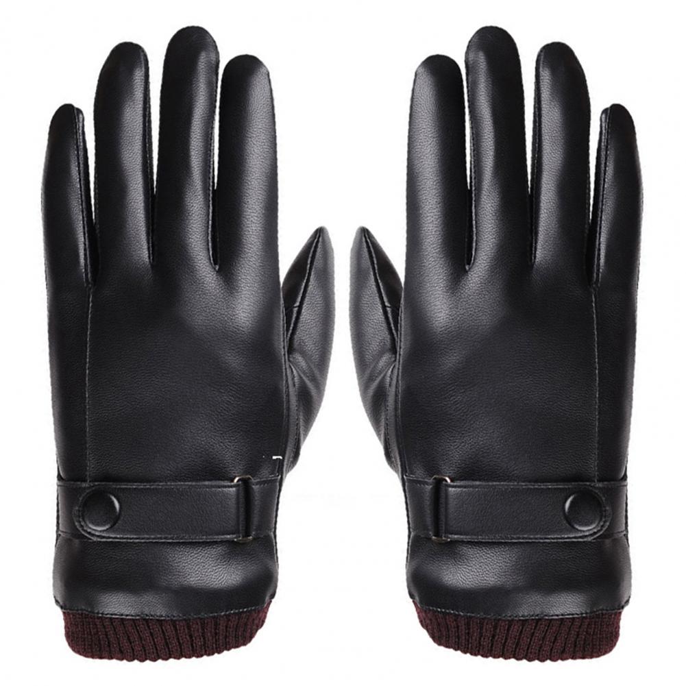 Faux Leather Full Finger Touch - Winter Glove Insulated ulasan dan harga