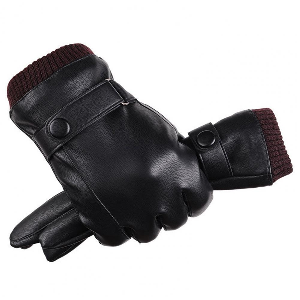 Faux Leather Full Finger Touch - Winter Glove Insulated ulasan dan harga