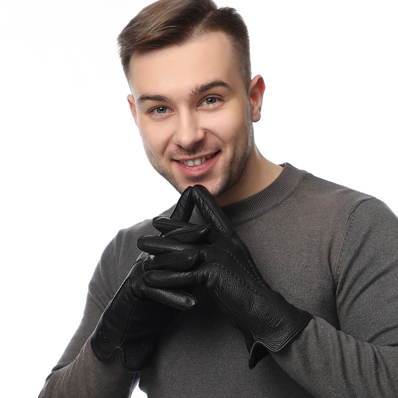 Men's faux deer leather wool-l - Wool Glove Lined ulasan dan harga