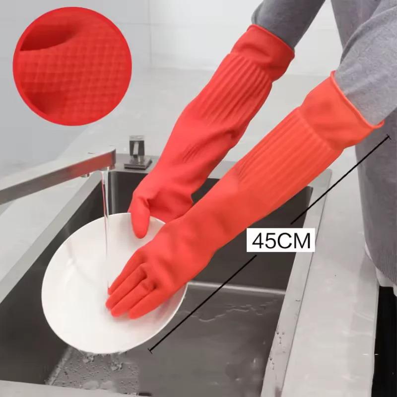 Long Reusable Rubber Dishwashi - Dish Glove Rubber ulasan dan harga