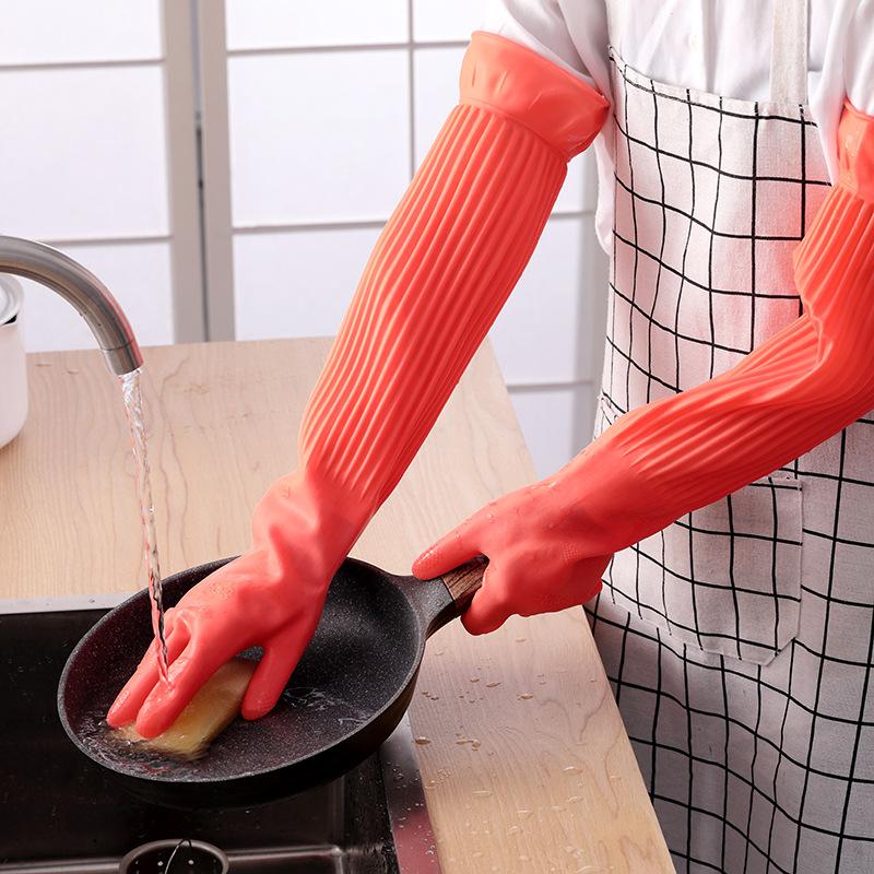 Long Reusable Rubber Dishwashi - Dish Glove Rubber ulasan dan harga