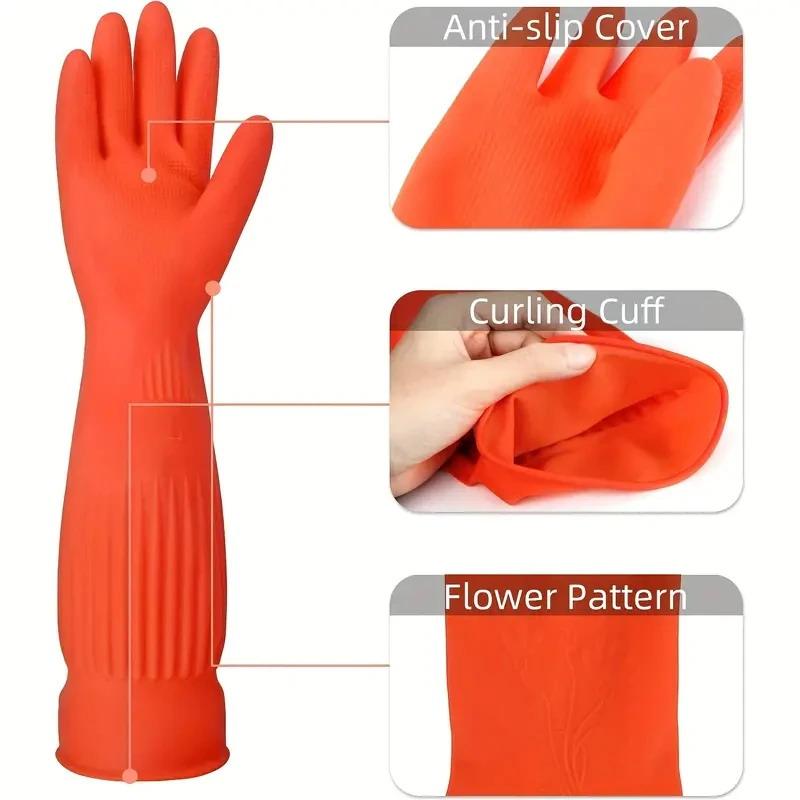 Long Reusable Rubber Dishwashi - Dish Glove Rubber ulasan dan harga