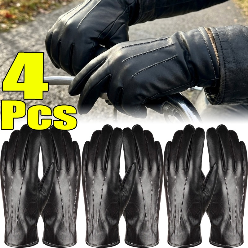 Thermal PU Leather Gloves Unis - Leather Driving Glove ulasan dan harga