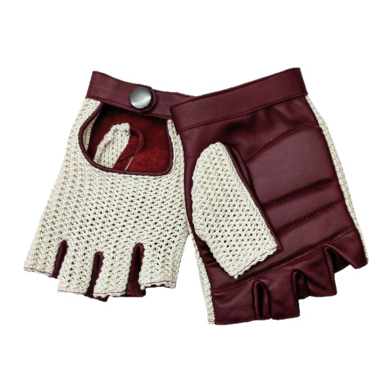 Genuine Sheepskin Half Finger  - Leather Driving Glove ulasan dan harga