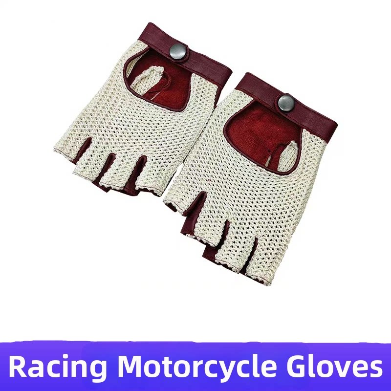 Genuine Sheepskin Half Finger  - Leather Driving Glove ulasan dan harga
